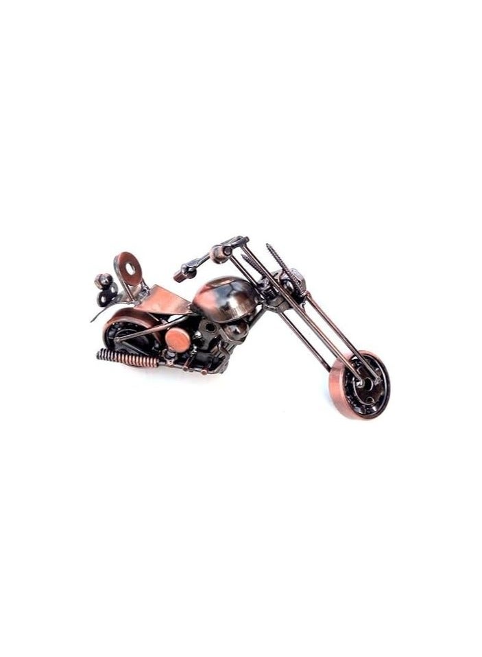 Metal decor in the shape of a motorcycle, suitable for offices, bedrooms and living rooms, multi-coloured - Image 2