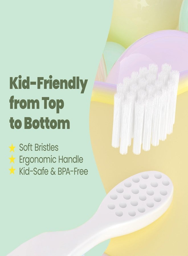 Well Before Dinosaur Kids Toothbrush, 0.12mm Soft Filament Toddler Toothbrush for Kids 6-12 Make Brushing Fun and Protect Kids Delicate Teeth (Pack of 3) - Image 3