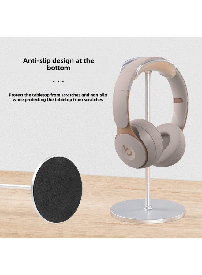 Loquat Headset Bracket Headset Game Aluminum Alloy Headset Display Stand Removable Printable Logo Mobile Phone Storage Rack-Color:Black - Image 2