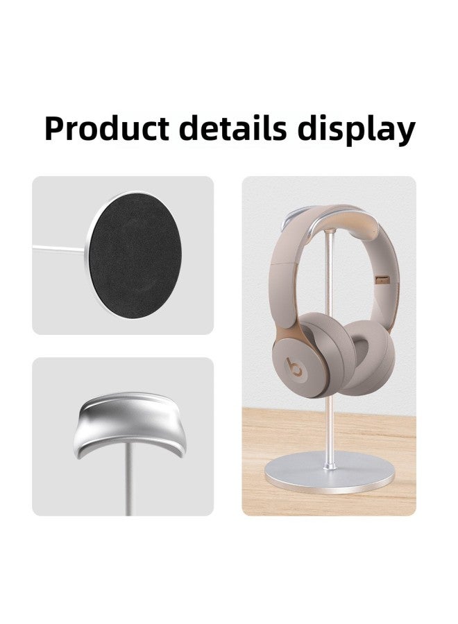 Loquat Headset Bracket Headset Game Aluminum Alloy Headset Display Stand Removable Printable Logo Mobile Phone Storage Rack-Color:Black - Image 4