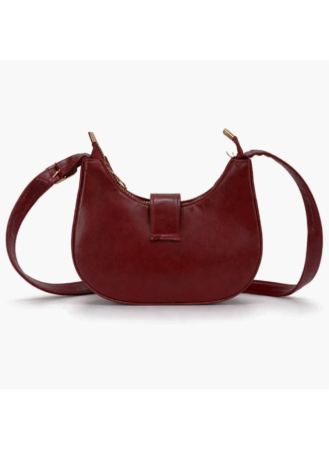 A stylish women's shoulder bag with a design that combines elegance and practicality, featuring a distinctive gold clasp and an adjustable strap. - Image 3