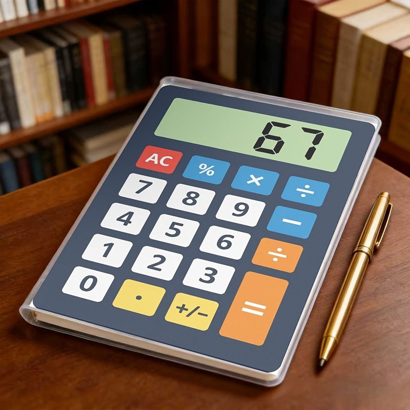 Portable Desktop Calculator 56 Pages Daily Office School Tool - Image 1
