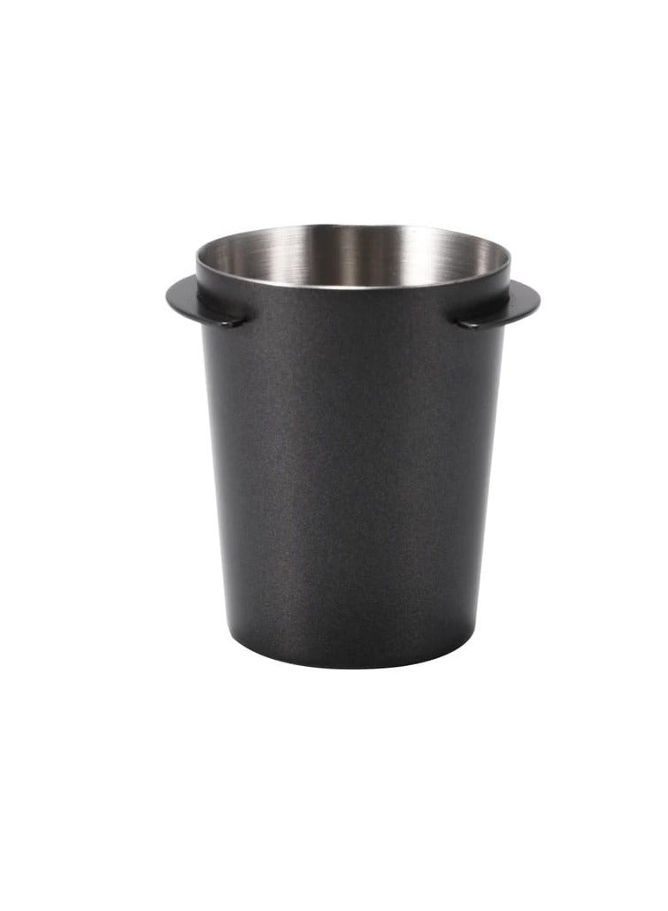 Liying 58mm Stainless Steel Coffee Dosing Cup, Powder Receiving Cup Compatible with All 58mm Portafilter (Big) Black - Image 1