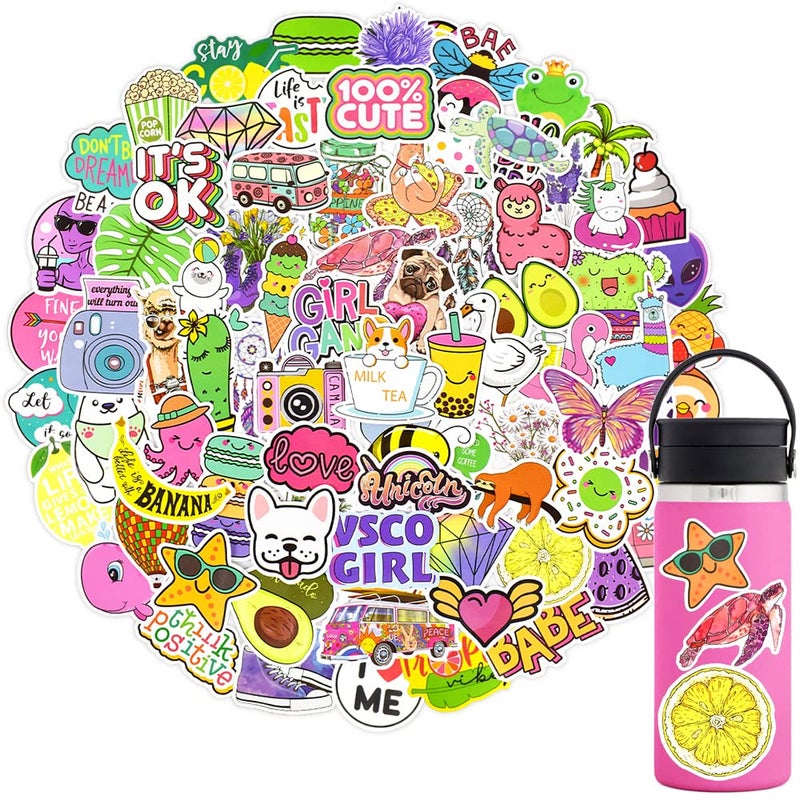 QTL 250pcs Cute Vinyl Stickers for Girls Stickers for Kids Teens Girls Easter Basket Stuffers Gifts Water Bottle Stickers for Hydroflask Waterproof - Image 2