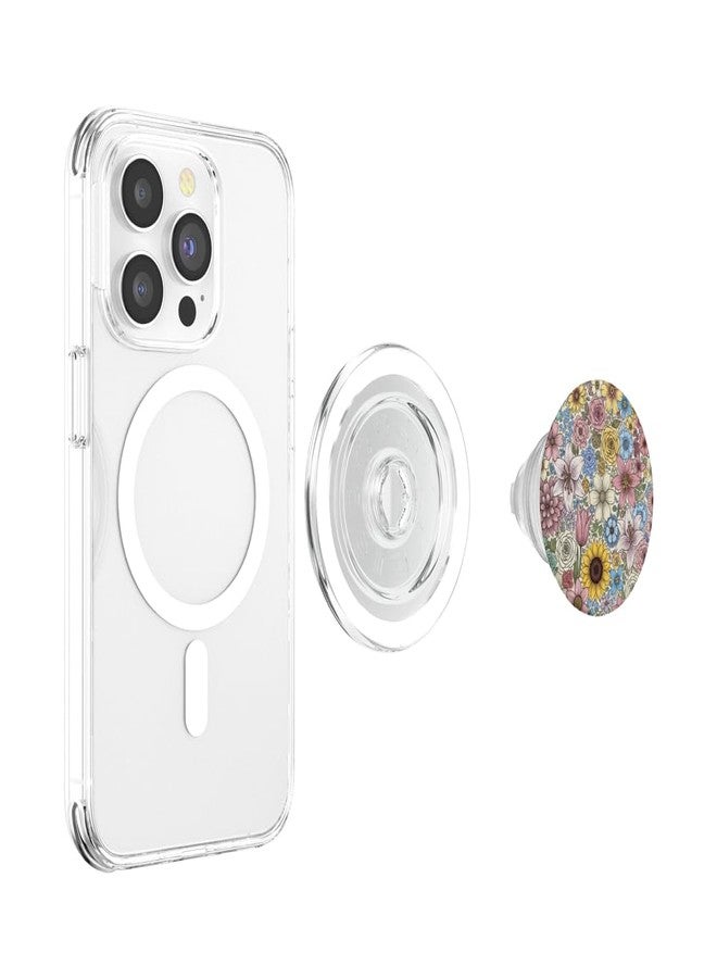 POPSOCKETS قبضة وهولدر هاتف بوب سوكيتس مزخرف – حقل مزهرة بوب سوكيتس بوب جريب لماغسيف - Image 3