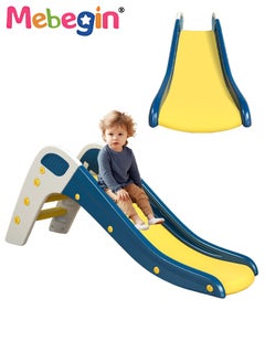MEBEGIN Kids Slide, Freestanding Climber Playset, Garden Slide for Children, Durable Sturdy Slide with Three-stage Slide Design, Solid Base, Smooth Edges and Corners, 10.5cm Step Intervals, Indoor and Outdoor Use, Ideal Gifts for Kids, 130*34*53cm  - Image 1