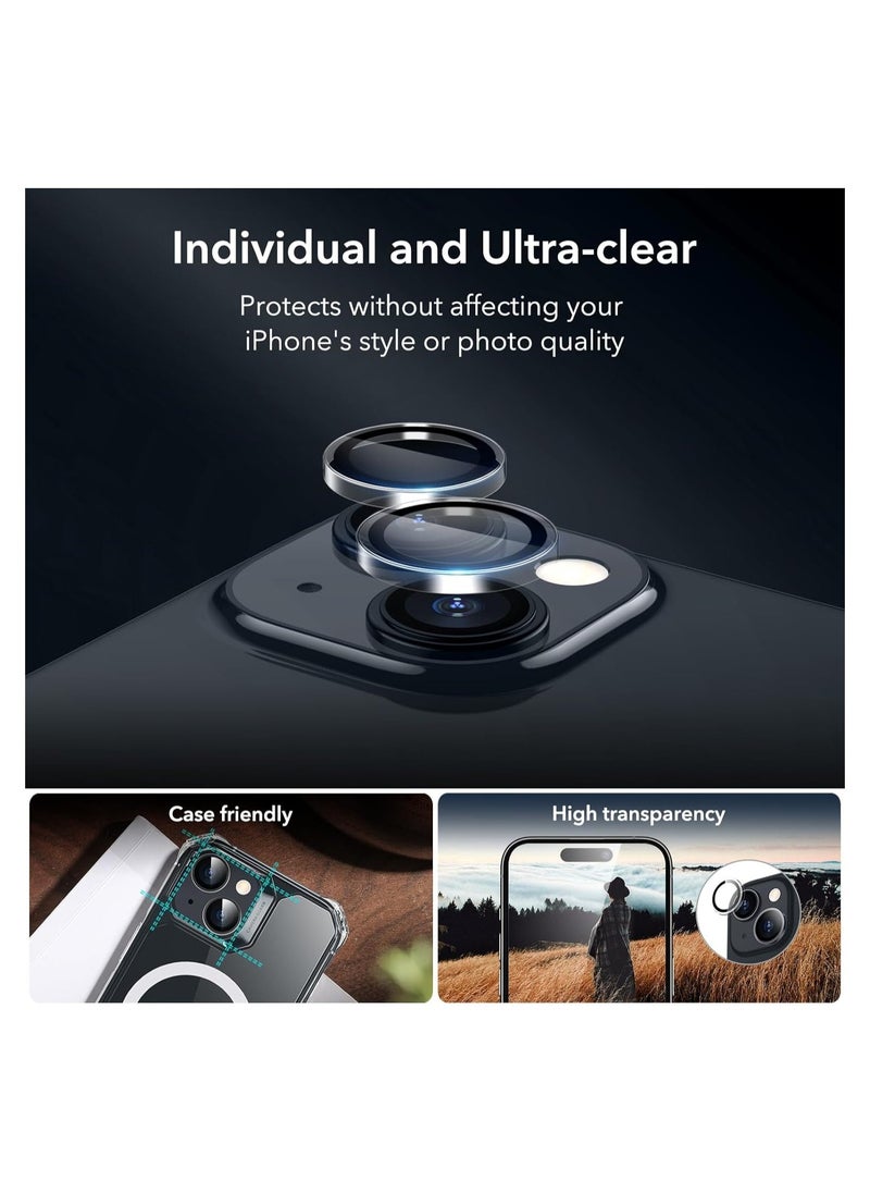 vesus ELTERAZONE Compatible with iPhone 15 plus Screen Protector Set, 2.5D Curved Edges, Full-Coverage 5D Tempered Glass, Military-Grade Protection, Scratch Resistant - Image 3