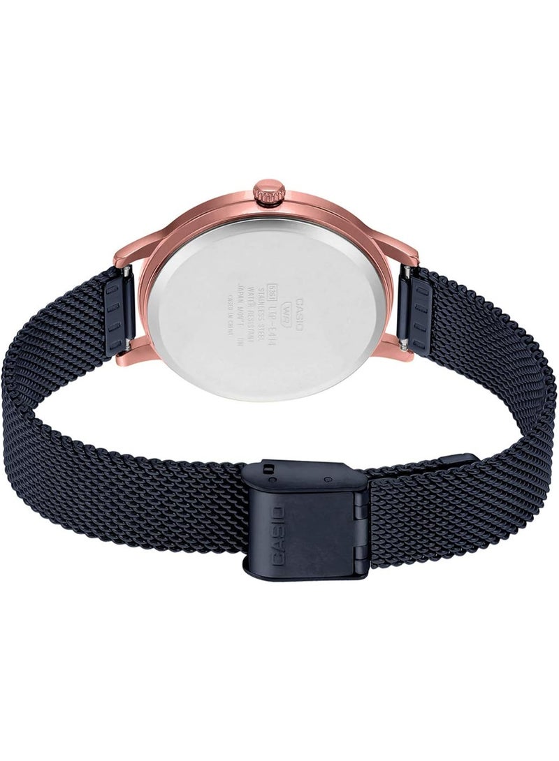 كاسيو ساعة كاسيو النسائية التناظرية ذات الميناء الأسود - LTP-E157MRB-1BDF - Image 3