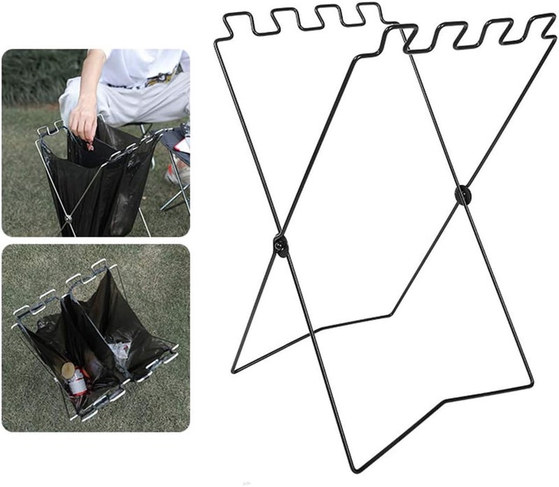 klarako Trash Bags Holder Stand, Waste Sorting Bin, Grass Clippings Portable Fold Up Camping Recycling Suitable in Bedroom, Kitchen, Camping - Image 1