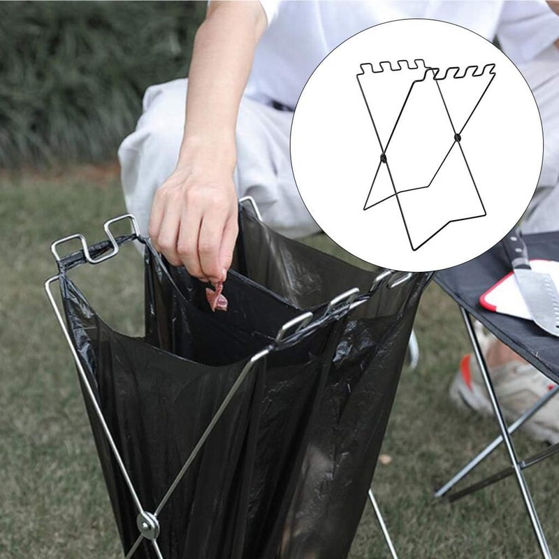 klarako Trash Bags Holder Stand, Waste Sorting Bin, Grass Clippings Portable Fold Up Camping Recycling Suitable in Bedroom, Kitchen, Camping - Image 2