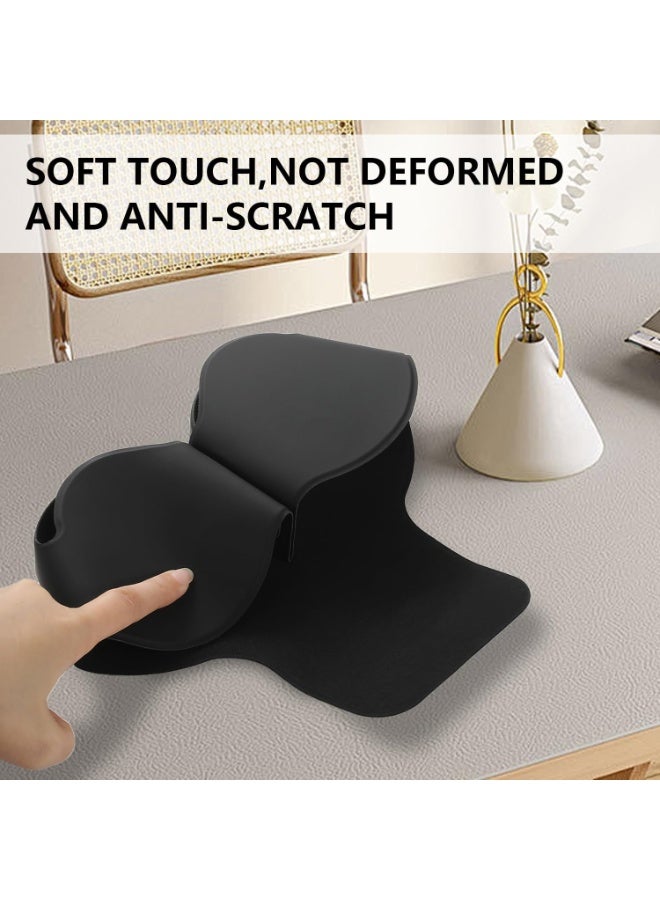 فكرة Fekra for Apple Airpods Max Smart Case Cover, Soft PU Leather Protective Cover Accessories for Airpod Max with Sleep Mode, Anti-Dust Travel Carrying Case for Airpods Pro Max Headphones, Black - Image 5
