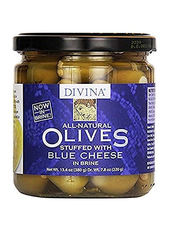 Divina Olives Stuffed With Blue Cheese in Brine, 7.8 oz Jars (Pack of 3) - Image 1