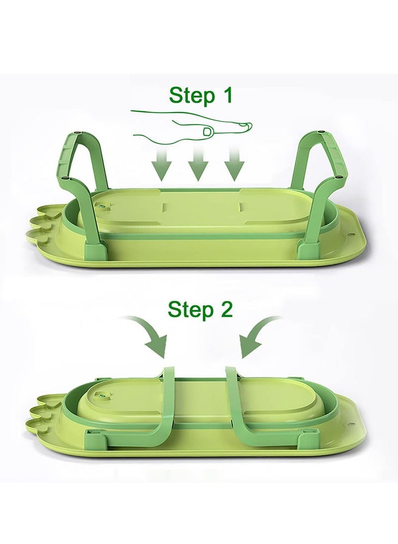 MIXDE Baby Bathtub Folding Infant Bath Tub, Non-Slip Collapsible Kids Shower Bath Basin Portable Foldable Washing Bathing Tub Large Safe Bathtub with Drain Hole for Newborn Toddler Children Pets Travel  - Image 3