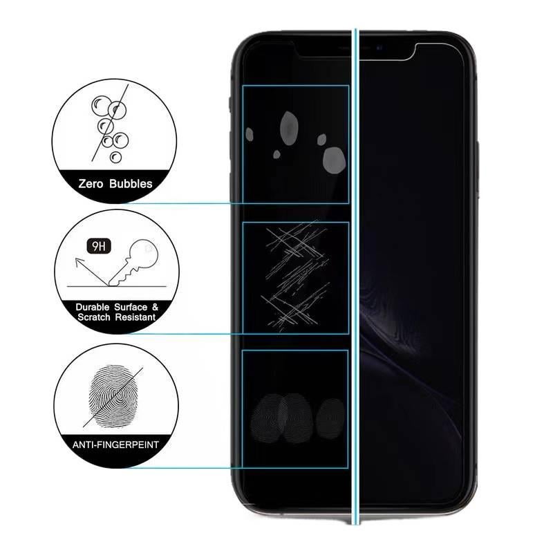 BB Glass Phone Case for iPhone 14 / 14 Plus / 14 Pro / 14 Pro Max with Drop Protection and Anti-Fingerprint plus Shockproof plus Privacy Screen plus High Transparency in Clear - Image 3