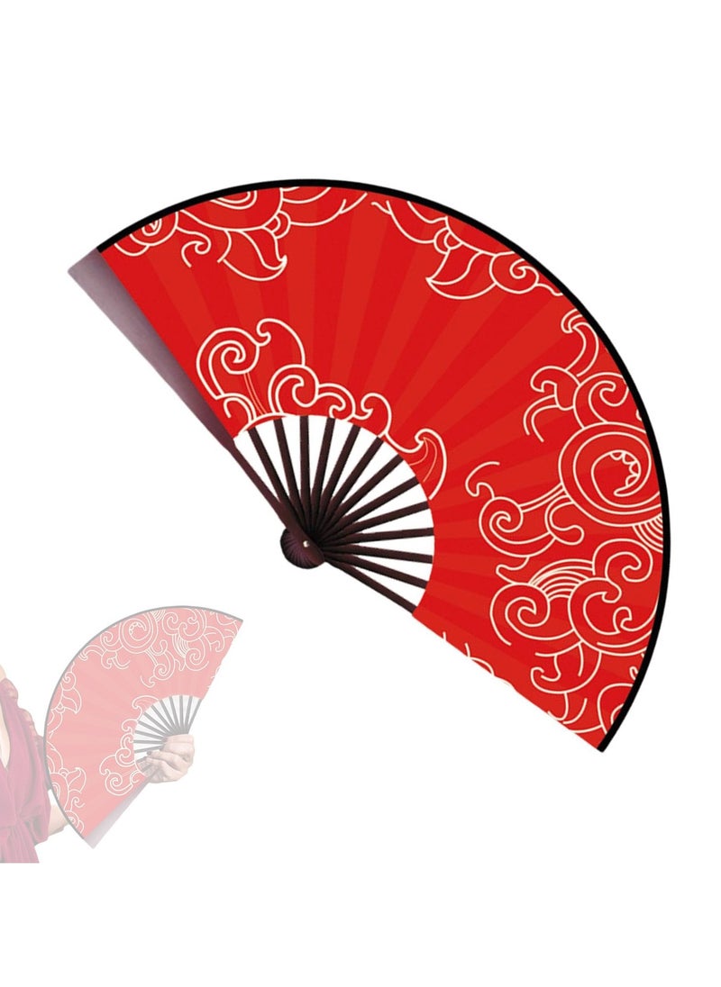 CMGTYYD Chinese Folding Hand Fan, Decorative Folding Fan - Hot Weather Cooling Tool, Role Play Performance Props for Dancing Wedding Party  - Image 1