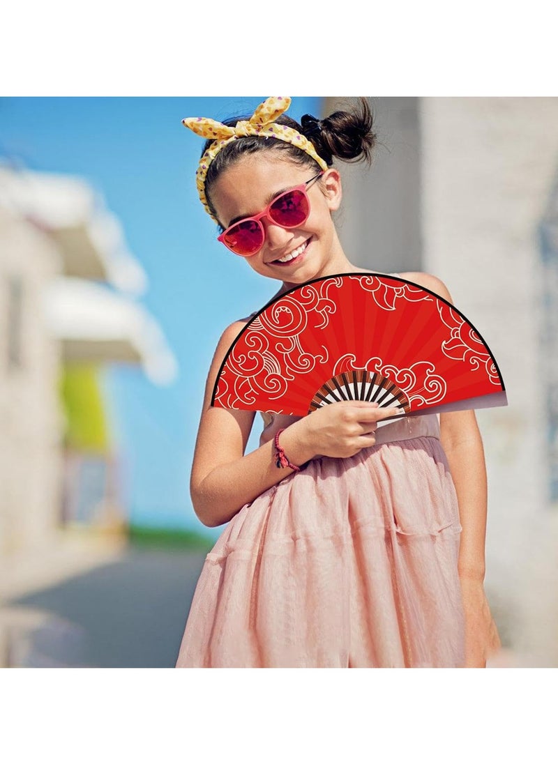 CMGTYYD Chinese Folding Hand Fan, Decorative Folding Fan - Hot Weather Cooling Tool, Role Play Performance Props for Dancing Wedding Party  - Image 4