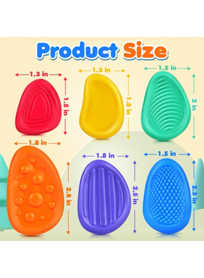 هالامودو قائمة المنتجات ذات الصلة 6PCS الحجرة الحسية مجموعة ألعاب فيجيت , قلق الأحجار للتخفيف من الإجهاد والقلق , ألعاب فيجيت الحسية الناعمة المنسوجة , أدوات متعددة الحسية للأطفال والكبار , التوحد للأطفال الهدوء ألعاب , توفير المساحة , سهلة الحمل , 1.3 * 1.5 بوصة - Image 2