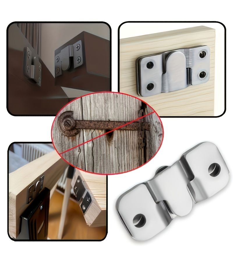 35pcs Heavy Duty Stainless Steel Furniture Brackets With Hangers And Screws For Bed Corners Wooden Shelves Chairs Desks Dressers And Art Gallery Wall Accessories - Image 5