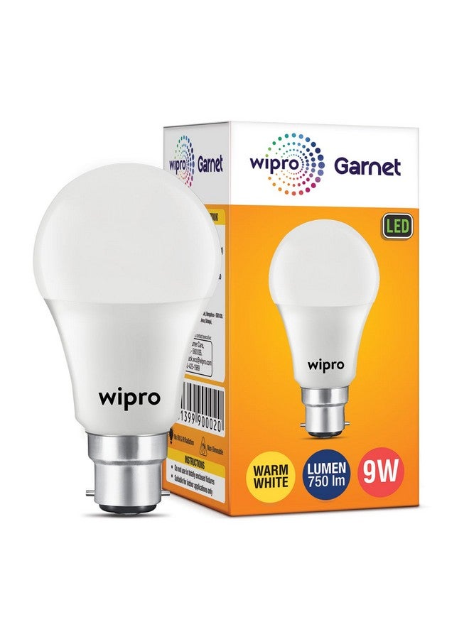 wipro 9W B22 LED Warm White Bulb, Pack of 2 (N90002) - Image 2