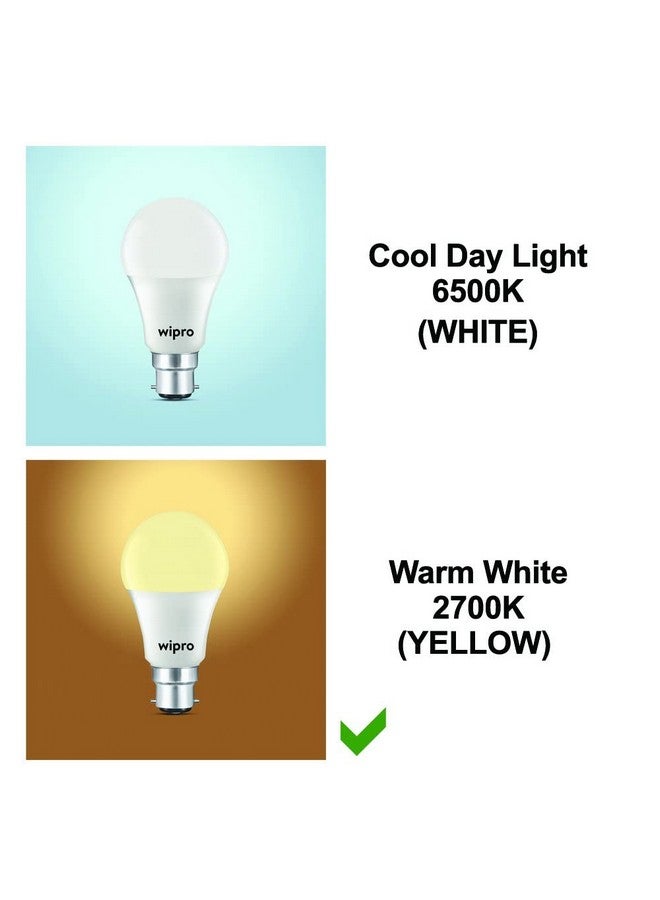 wipro 9W B22 LED Warm White Bulb, Pack of 2 (N90002) - Image 4