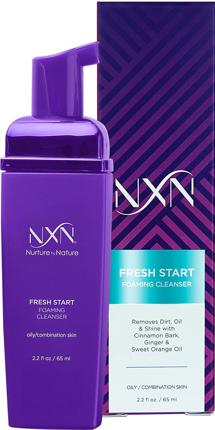 NXN Foaming Facial Cleanser  Makeup Remover for OilyCombination Skin  Face Wash with Cacay Oil Cinnamon Bark  Ginger  22oz