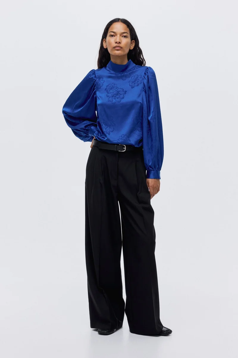 H&M Jacquard-weave blouse