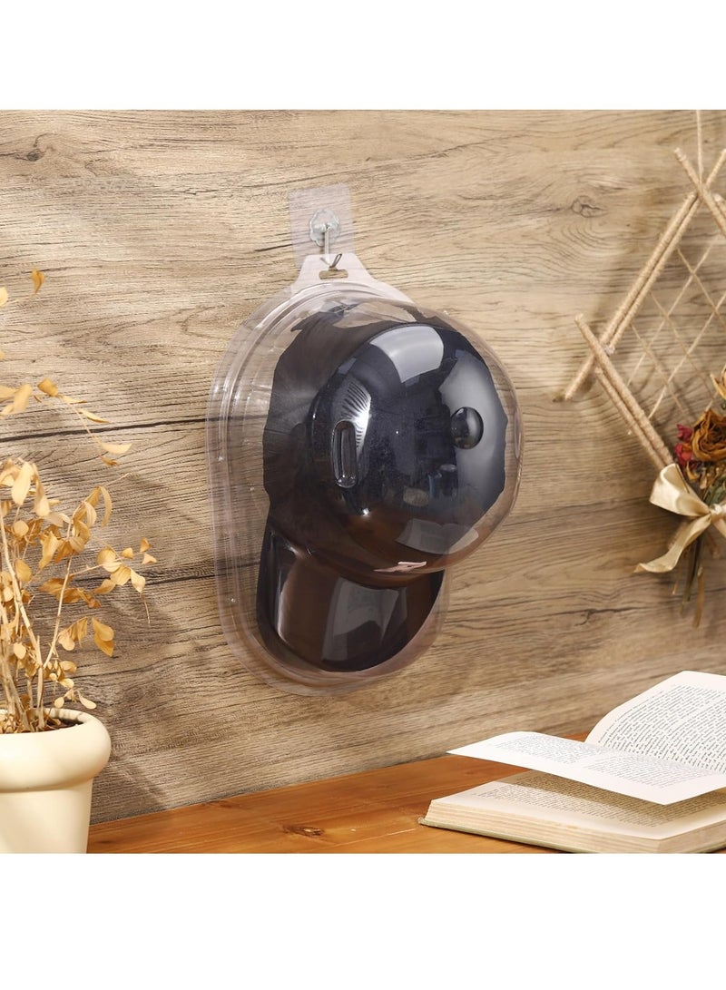 2pcs Baseball Hat Display Case Plastic Hat Protector Holder for Signed Baseball Caps Clear Display Case Hat Boxes Baseball Hat Holder for Baseball Caps Collectibles Hat Organizer - Image 2