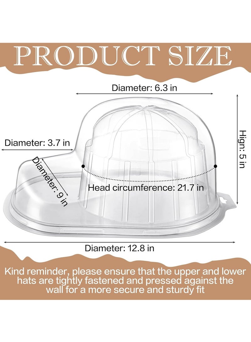 2pcs Baseball Hat Display Case Plastic Hat Protector Holder for Signed Baseball Caps Clear Display Case Hat Boxes Baseball Hat Holder for Baseball Caps Collectibles Hat Organizer - Image 4
