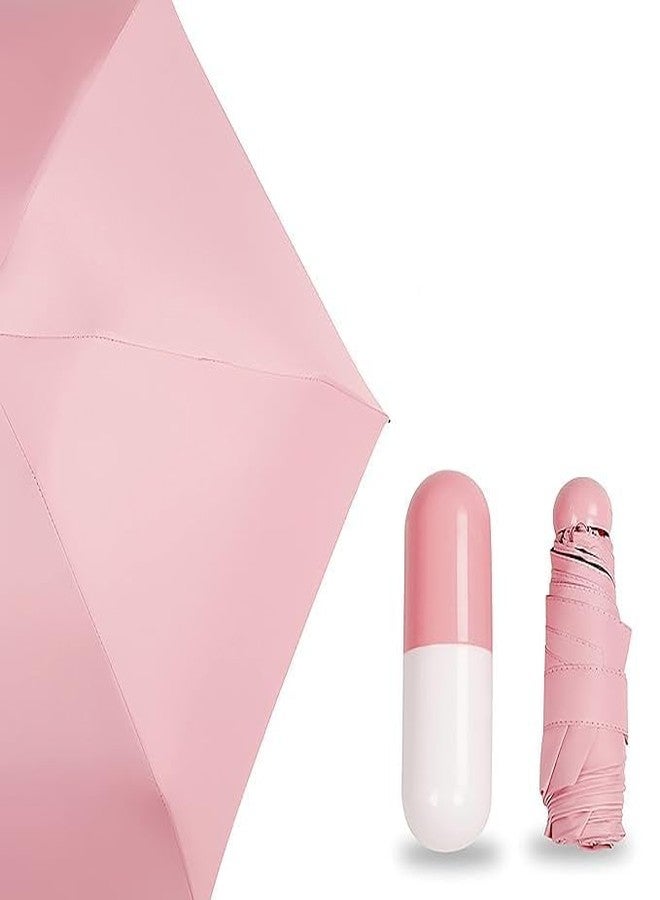 SAKSAA Capsule Umbrella Lightweight Weatherproof UV Protection Mini Compact Foldable Design Travel/Folding/Portable Umbrella with Waterproof and Compact Bottle - Image 3