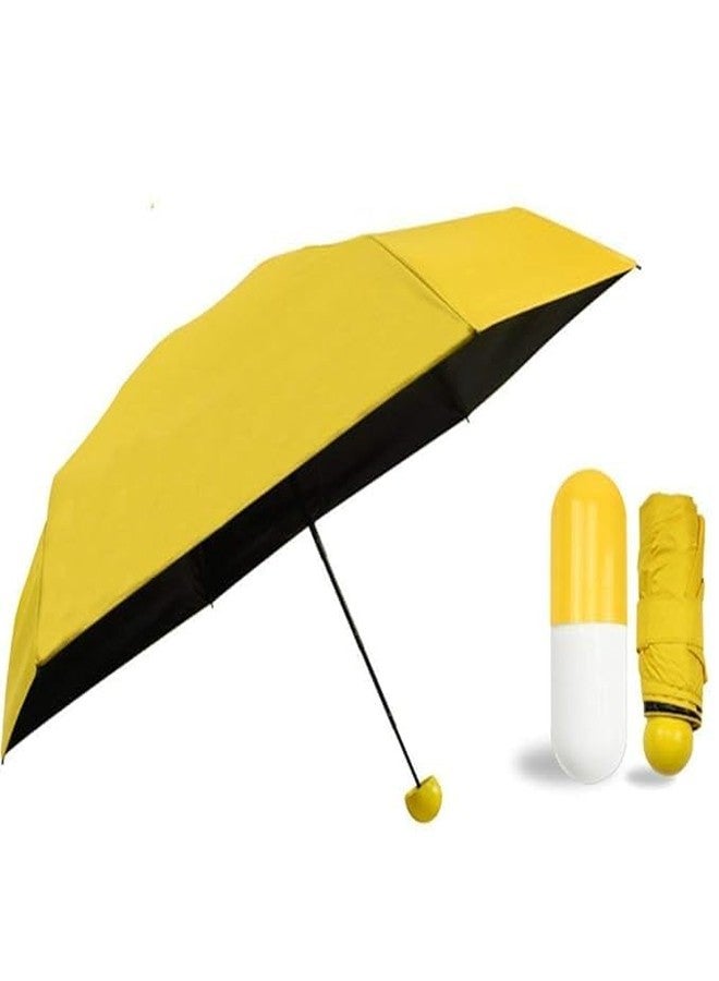 SAKSAA Capsule Umbrella Lightweight Weatherproof UV Protection Mini Compact Foldable Design Travel/Folding/Portable Umbrella with Waterproof and Compact Bottle - Image 2