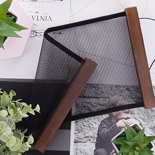 FEQO Mesh Earring Organizer Hanging Earrings Holder Wall Mounted Earring Hanging Jewelry Holder Organizer with 20 Pieces S Shape Black Hooks (12 x 7.2 inch) - Image 5