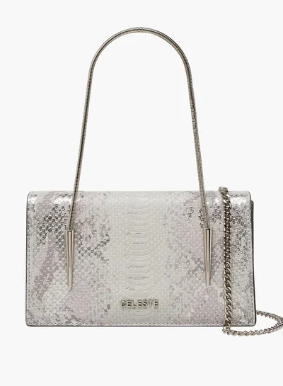 سيليست Women Solid Crossbody Bag with Button Closure and Chain Strap