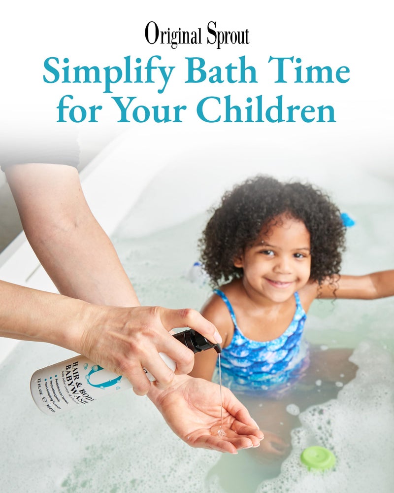 أوريجينال سبراوت غسول كلاسيك كوليكشن الذي لا يتسبب بالحساسية للشعر والجسم للأطفال، سعة 354 مل - Image 2