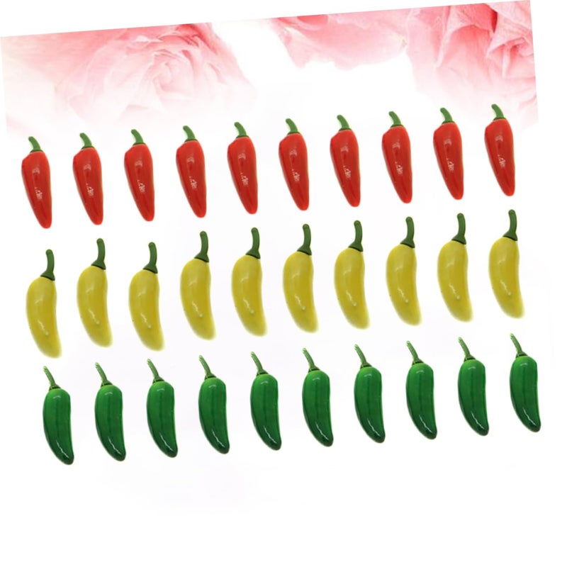 60 Pcs Colorful Simulation Peppers Mini Fruit Toys for Play Teaching and Parent Child Interaction - Image 3