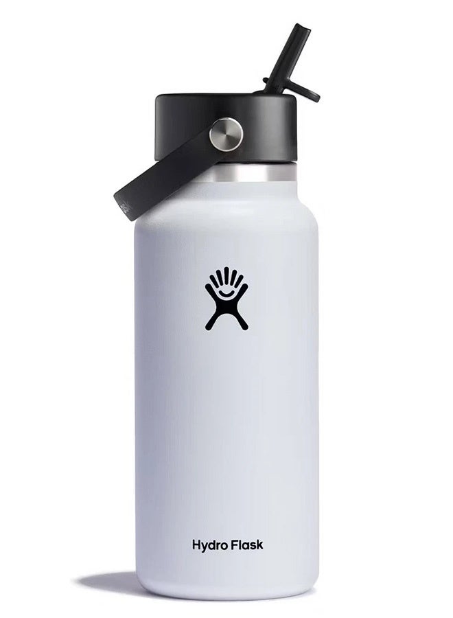 Hydro Flask 32 Oz Wide Flex Straw Cap Bottle - Insulated Stainless Steel - Wide Straw Lid, Non Spill, Leakproof, BPA-Free, Non-Toxic - Image 1