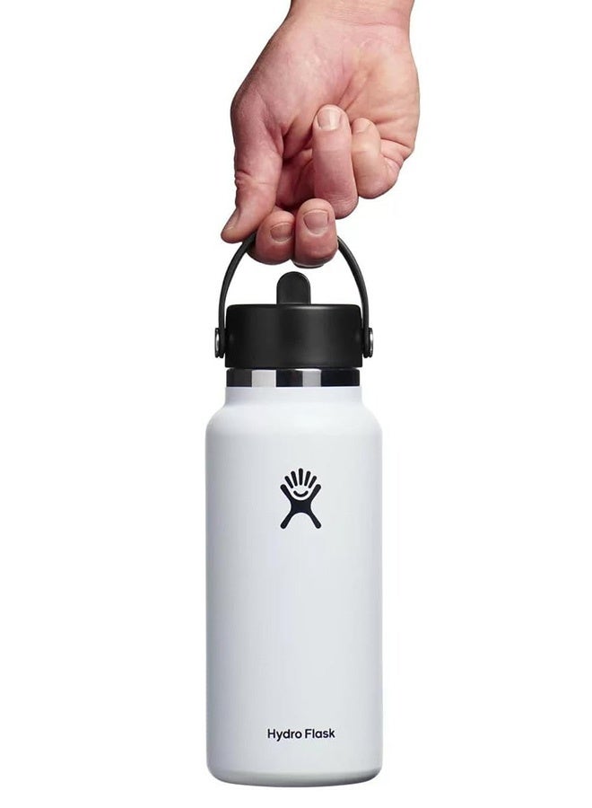 Hydro Flask 32 Oz Wide Flex Straw Cap Bottle - Insulated Stainless Steel - Wide Straw Lid, Non Spill, Leakproof, BPA-Free, Non-Toxic - Image 3