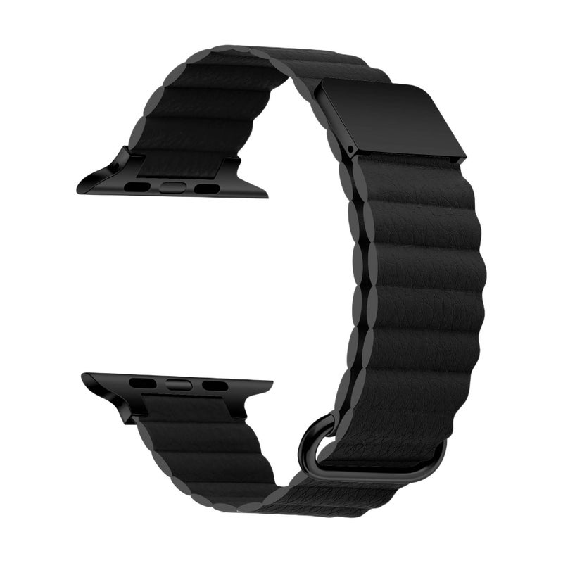 سوار ساعة ذكية سوار نايلون حلقي متوافق مع Apple Watch 38/40/41/42/44/45/49mm بملاءمة قابلة للتعديل وحزام بديل باللون رمادي قابل للتعديل - Image 4