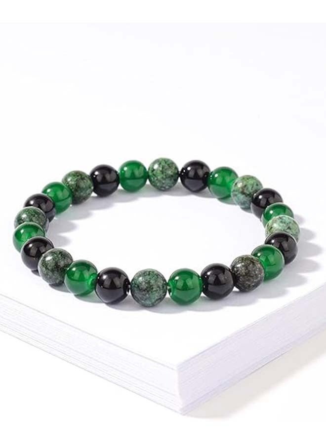 Money Attraction Bracelet For Women Men, Triple Protection Spiritual Mood Energy Good Luck Beaded Feng Shui Wealth Success Green Aventurine Tiger Eye Natural Stone Handmade Jewelry Gift - Image 5