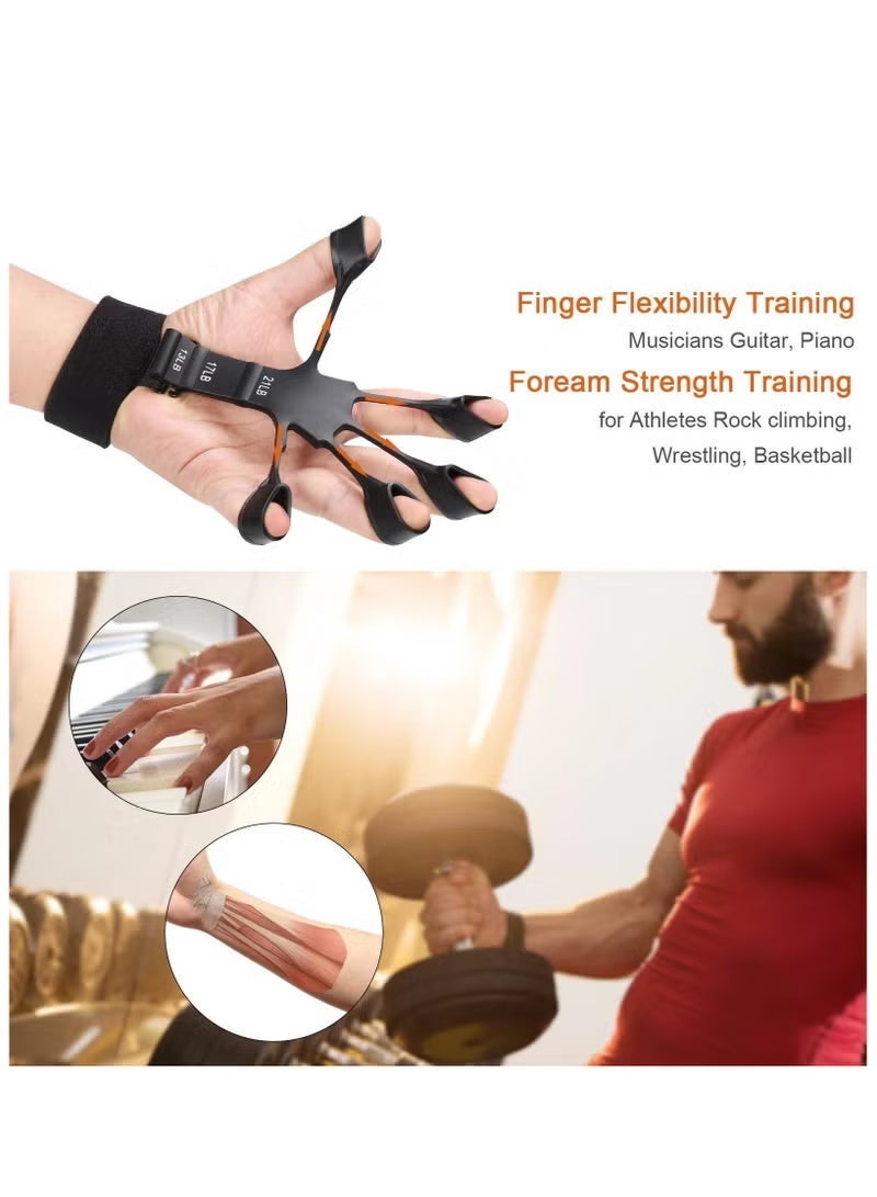 ZNARO 2 Piece Grip Strength Trainer,Finger Exerciser, Hand Gripper Strengthener, Extension Exerciser Gripper Band for Wrist Training,Used to Exercise Finger Strength,Flexibility,Blue. - Image 4