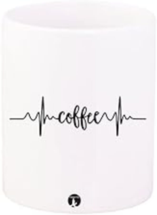 RYN PRINTED Design Coffee Mug White Black 11ounce