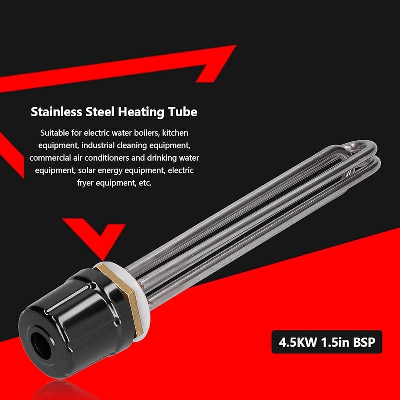 4 5KW 1 5 BSP Stainless Steel Heating Tube Brass Thread For Water Boilers Kitchen Equipment - Image 3