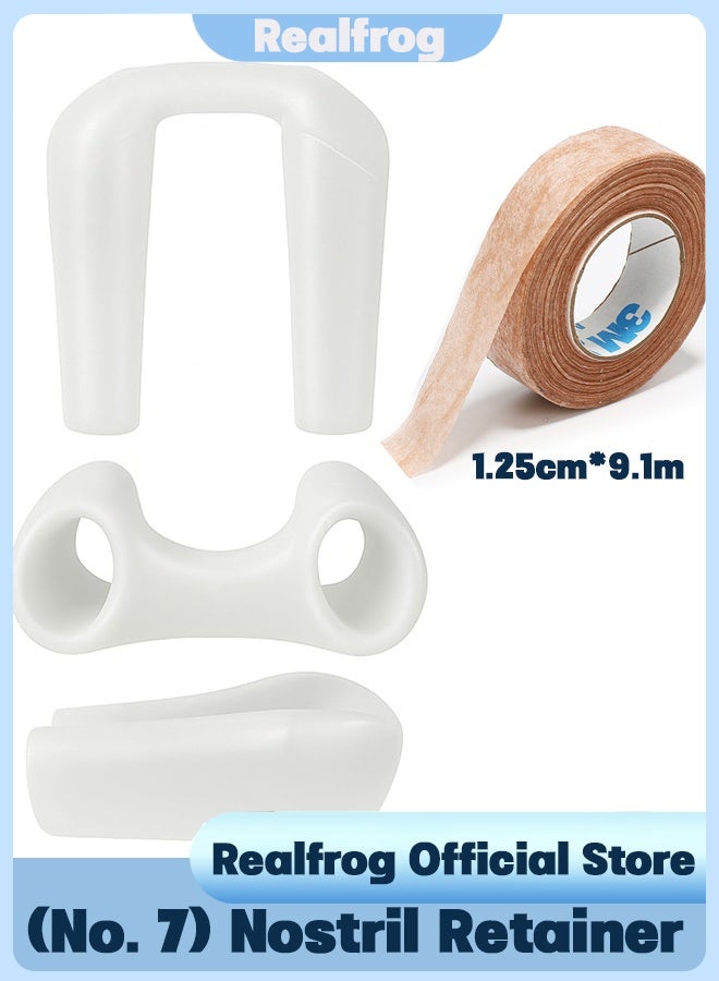 Realfrog Face healthly Silicone Nostril Retainer, Nose Pad for Surgery, Nose Retainer Rhinoplasty, Retainer for Work Surgery,%100 Silicone Nose Stud (No. 7) - Image 1