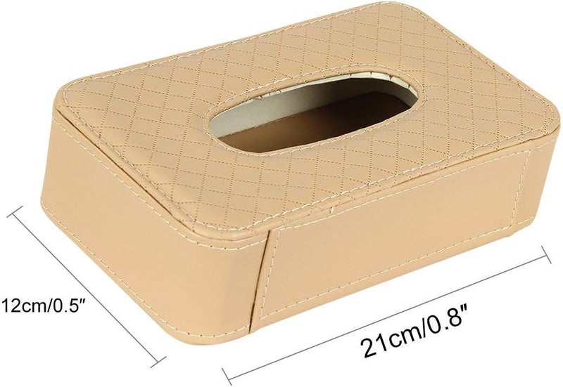 KolorFish Headrest Car Tissue Holder, Car Back Seat Hanging Tissue Holder with PU Leather, Tissue Box Holder (Tissues Included) Black - Image 3