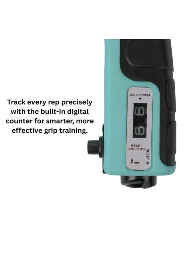 AXON Adjustable Hand Gripper with Digital Counter | 560kg Resistance | Heavy Duty Spring | Antislip Grip | Forearm Strengthener for Gym Home Use | Green - Image 2