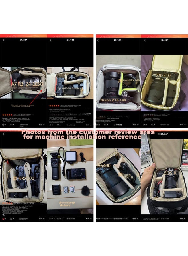 Saiteng Saiten Bd19c حقيبة كاميرا مزدوجة الحجرة ببطارية واحدة من نوع Micro Four-thirds، سهولة الوصول والتنظيم، كاميرا واحدة وعدسة واحدة - Image 5