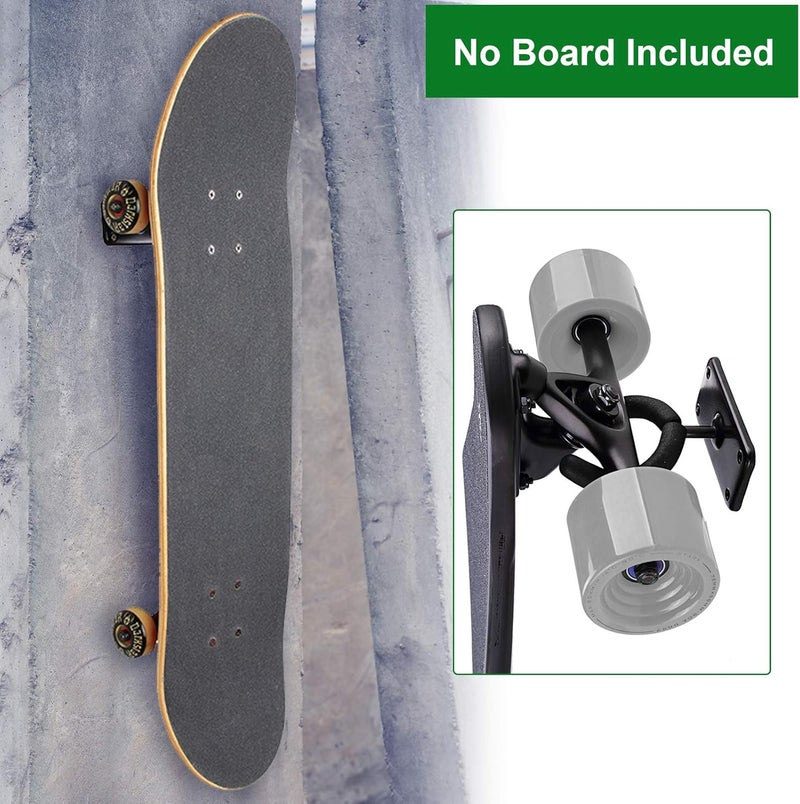 Coolrunner Skateboard Wall Hanger, 2 Pack Wall Mount for Skateboard, Guitar, Longboard, Snowboard Storage and Display Holder, Complete with Screw - Image 4