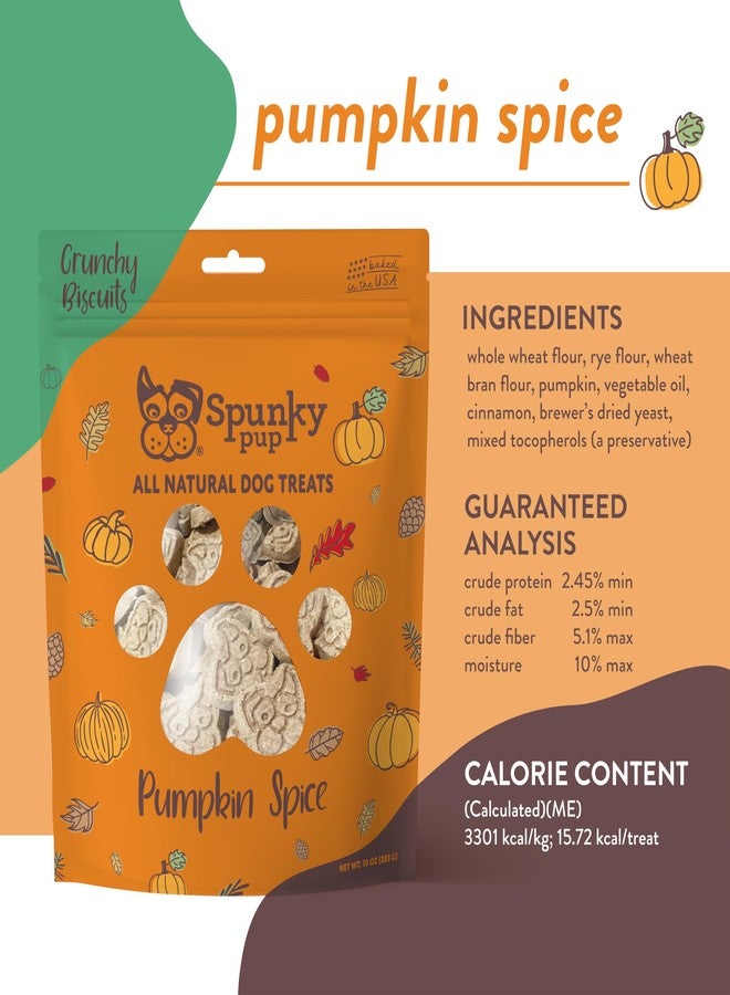 Spunky pup Pumpkin Spice, Crunchy Biscuit Treats, 10 oz - Image 3