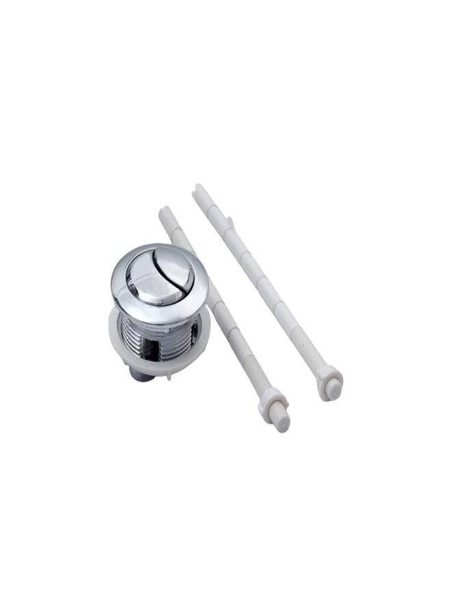 Parryware Single Piece Dual Push Flush Button or Knob Assembly | 38 mm Round PE | Saves Water | High-end Plating Technology for Long-lasting Performance | C61PE0901 - Image 1