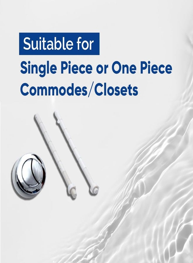 Parryware Single Piece Dual Push Flush Button or Knob Assembly | 38 mm Round PE | Saves Water | High-end Plating Technology for Long-lasting Performance | C61PE0901 - Image 4