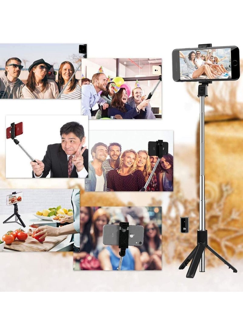TYCOM - Selfie Stick 3 in 1 Extendable Selfie Stick Tripod with Detachable Bluetooth Wireless Remote Phone Holder for iPhone 12/Xs/iPhone 8/iPhone 11/11pro Galaxy S10/S9 Plus/S8/Note8 LG (P40 - Image 1